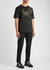 Black embroidered cotton T-shirt - Fendi