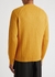 Yellow logo-intarsia wool jumper - Fendi