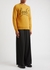 Yellow logo-intarsia wool jumper - Fendi