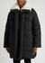 Black shearling-trimmed padded cotton coat - Givenchy