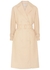 Blush double-breasted cotton-blend trench coat - OROTON