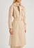 Blush double-breasted cotton-blend trench coat - OROTON