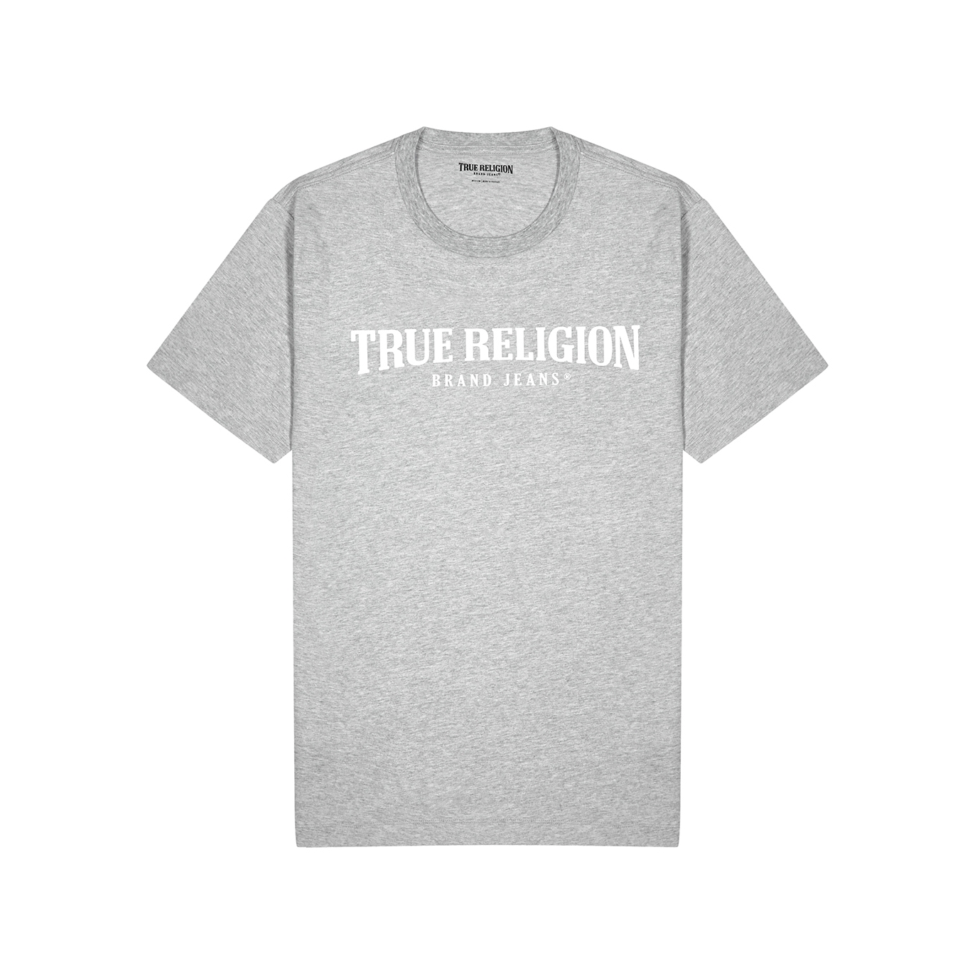 True Religion Grey Logo-print Cotton T-shirt In Gray