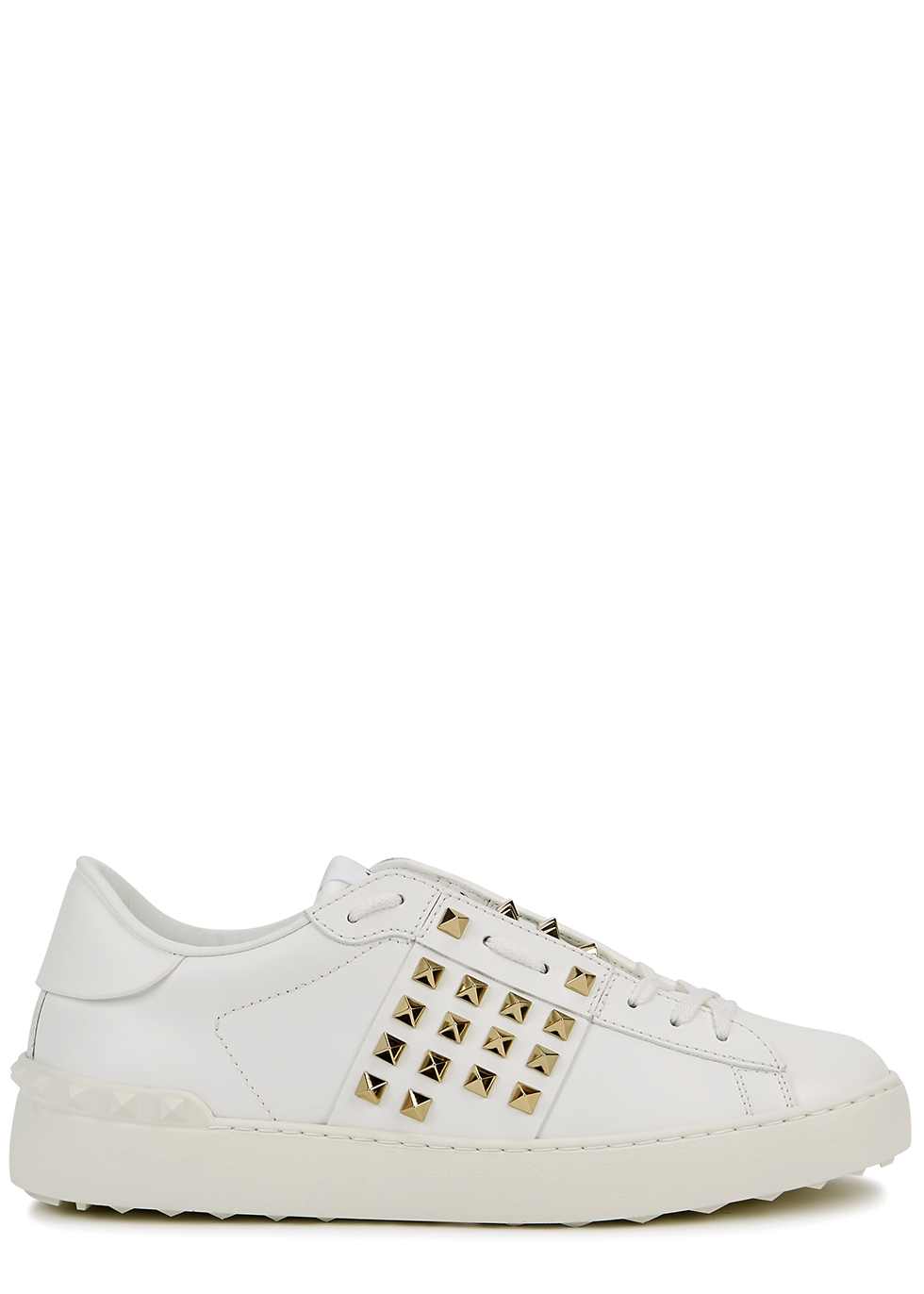 Valentino Garavani Rockstud Untitled white leather sneakers