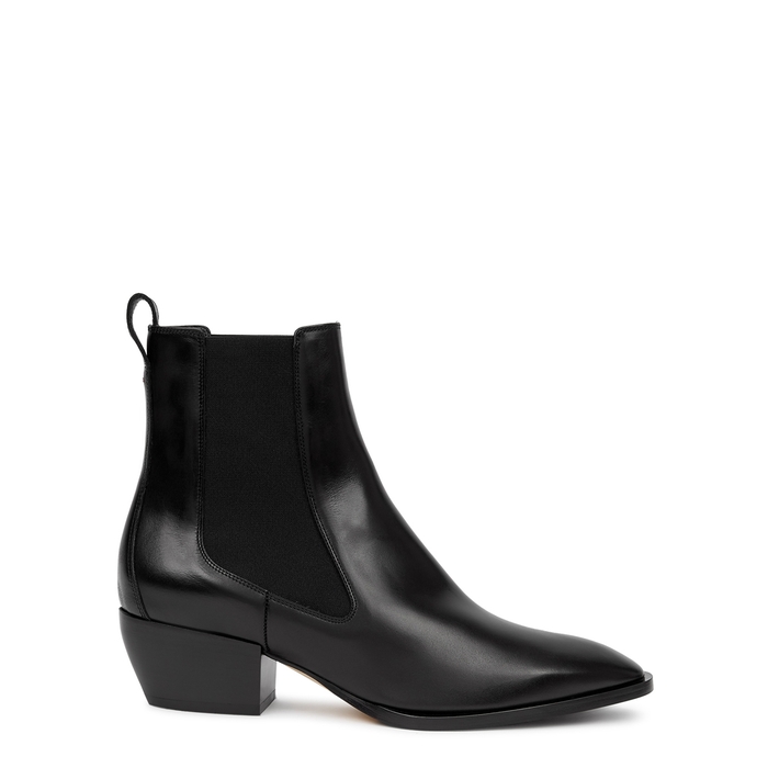 Aeyde Nido Black Leather Ankle Boots