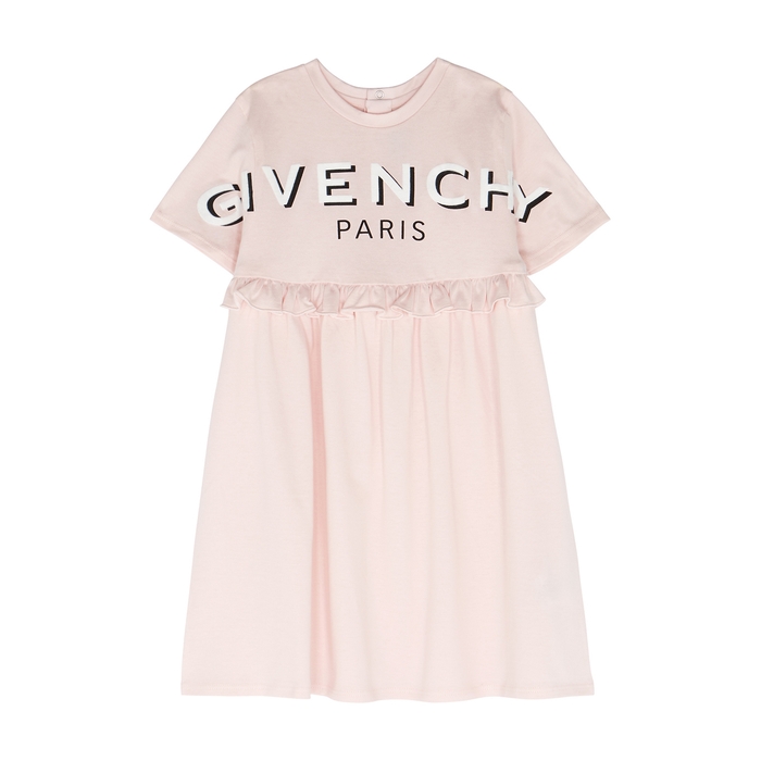 Givenchy Light Pink Logo Cotton Dress (24-36 Months)