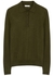 Darese green cashmere-blend polo top - THE ROW
