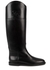 Karligraphy black leather knee-high boots - Fendi