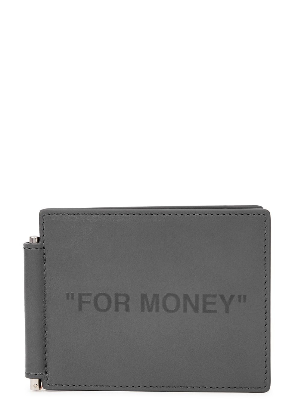 Off-White Grey leather wallet - Harvey Nichols
