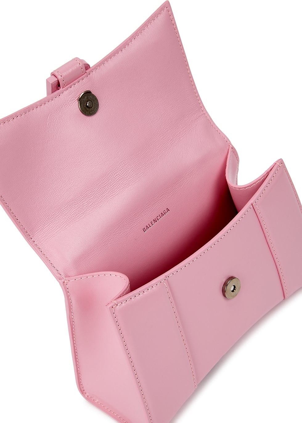 Balenciaga Hourglass XS pink leather top handle bag - Harvey Nichols