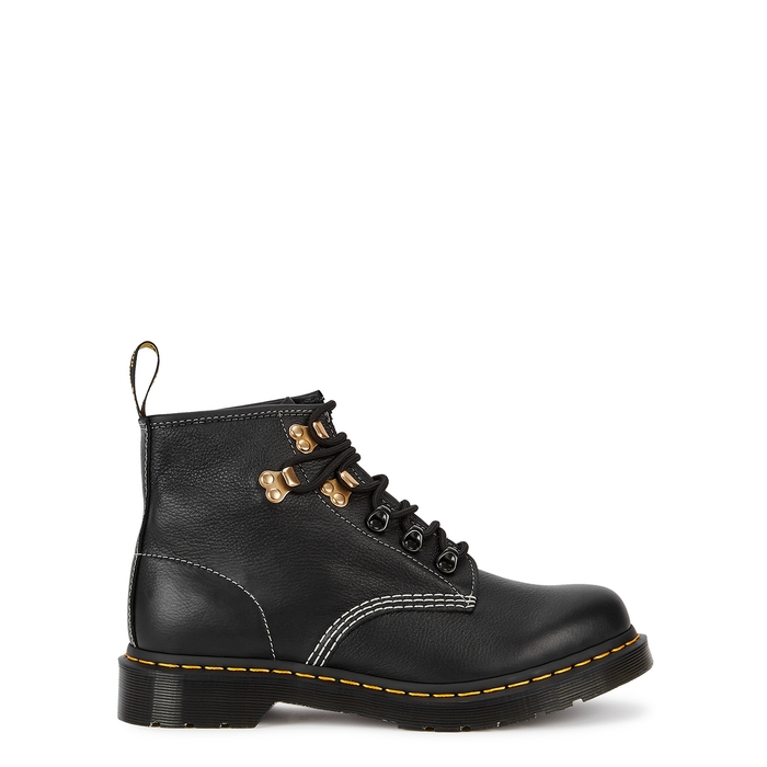 Dr Martens 101 Virginia Black Leather Ankle Boots