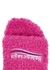 Pink logo faux shearling sliders - Balenciaga