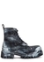 Strike black distressed canvas ankle boots - Balenciaga