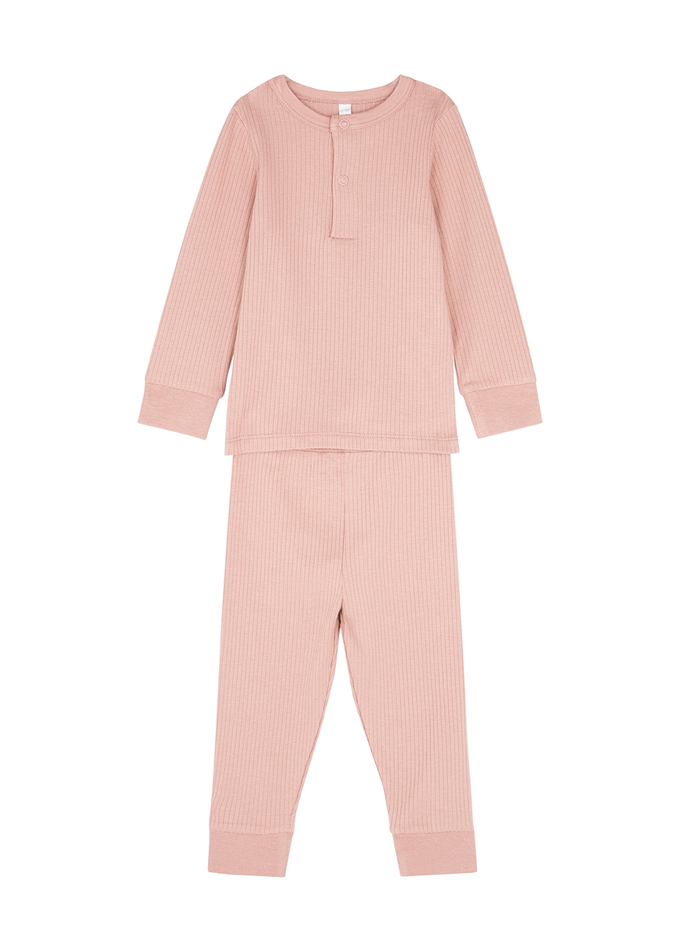 Mori Babies' Dusty Pink Ribbed Jersey Pyjama Set