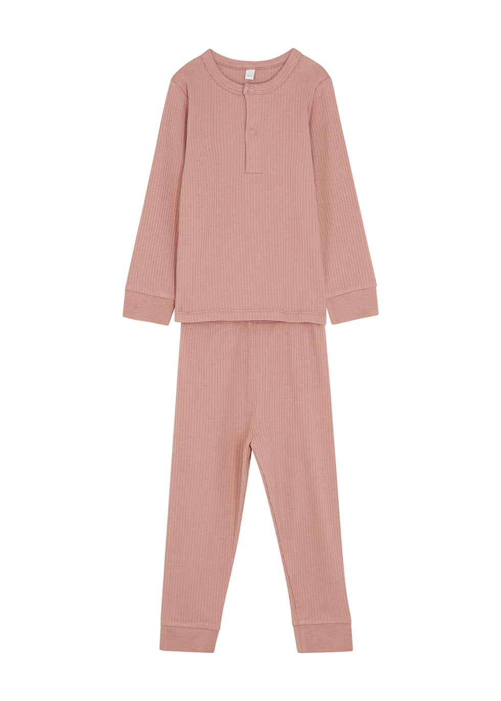 Mori Babies' Rose Ribbed Jersey Pyjama Set