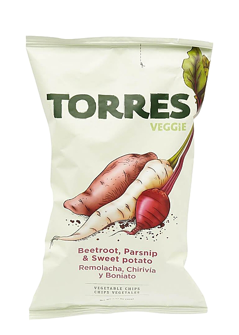 Beetroot, Parsnip & Sweet Potato Veggie Crisps 90g - Torres