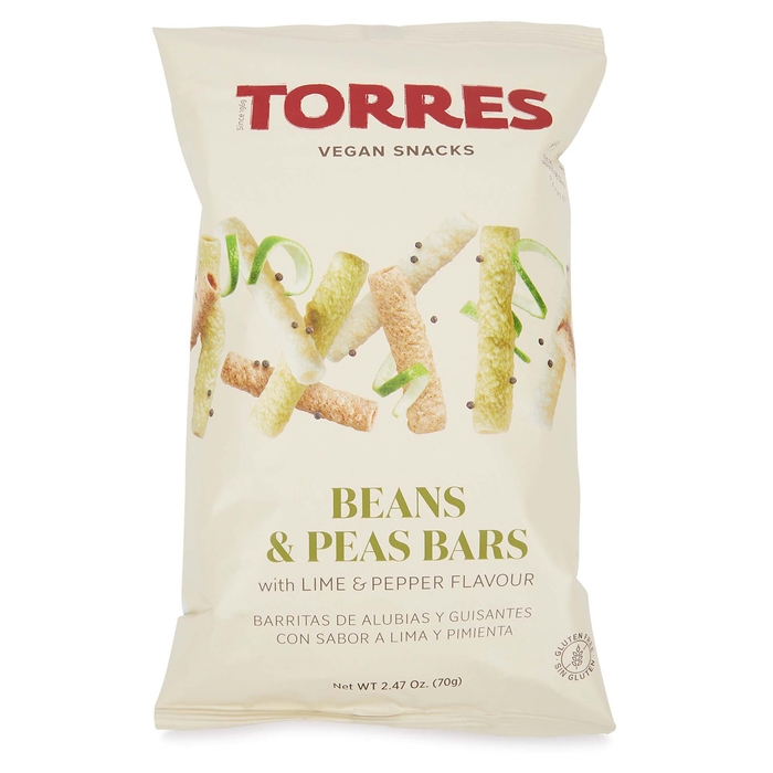 Torres Beans & Peas Bars With Lime & Pepper Flavour 70g