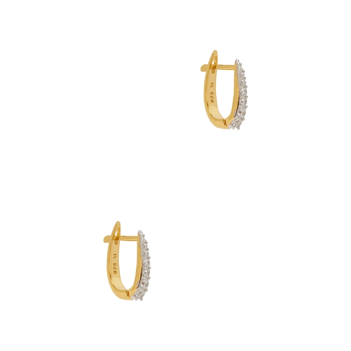 Missoma Crystal-embellished 18kt Gold Vermeil Hoop Earrings