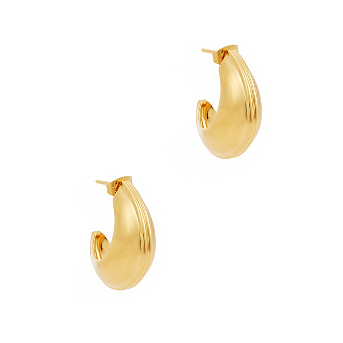 Missoma Dome Ridge 18kt Gold-plated Hoop Earrings