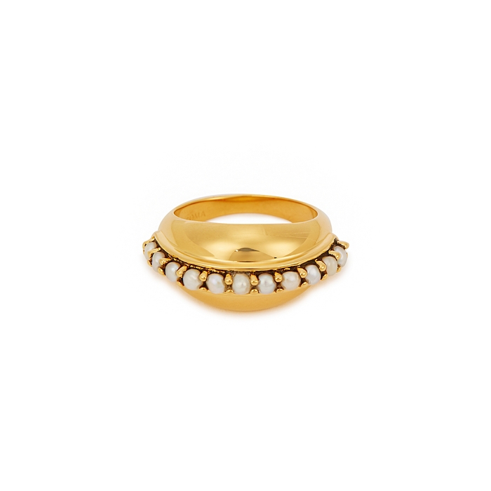 Missoma Dome Pearl 18kt Gold-plated Ring