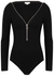 Black stretch-jersey bodysuit - Alexander McQueen