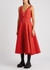 Red faille midi dress - Alexander McQueen