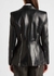 Black zip-embellished leather jacket - Alexander McQueen