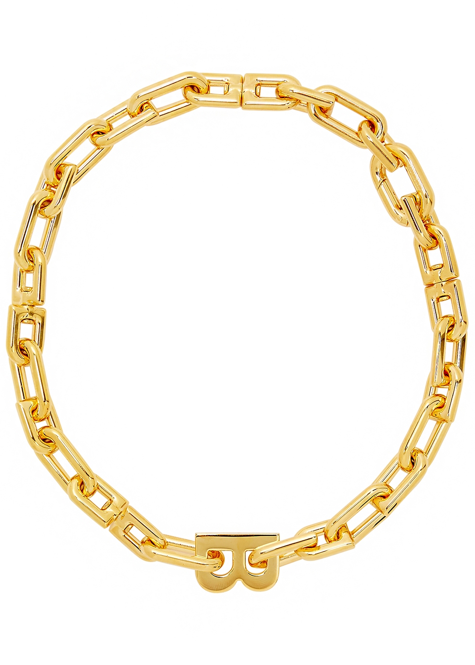 Balenciaga B Chain goldtone necklace  Harvey Nichols