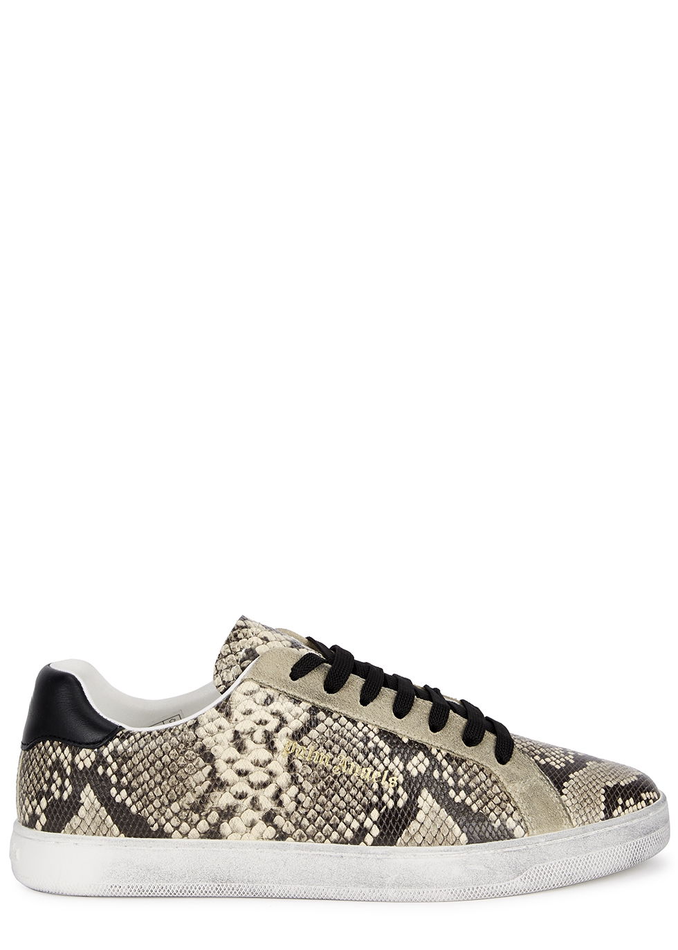 New Tennis python-effect leather sneakers