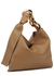 Small brown chain-embellished leather hobo bag - JW Anderson