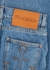Blue logo-print bootcut jeans - JW Anderson