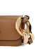 Brown chain-embellished leather shoulder bag - JW Anderson