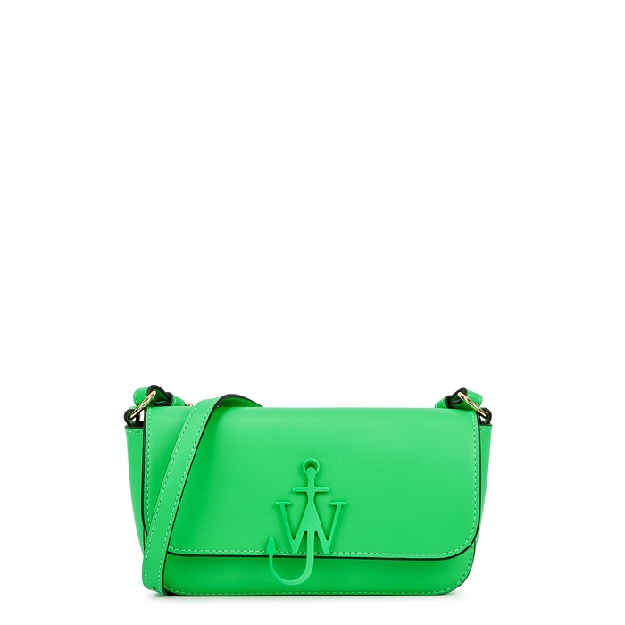 JW Anderson Green Chain-embellished Leather Shoulder Bag