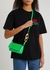 Green chain-embellished leather shoulder bag - JW Anderson
