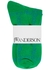 Green logo-intarsia stretch-cotton socks - JW Anderson
