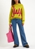 Yellow logo cable-knit wool jumper - JW Anderson