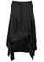Black layered asymmetric satin midi skirt - JW Anderson
