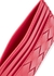 Intrecciato pink patent leather card holder - Bottega Veneta