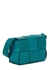 Intrecciato mini turquoise leather cross-body bag - Bottega Veneta