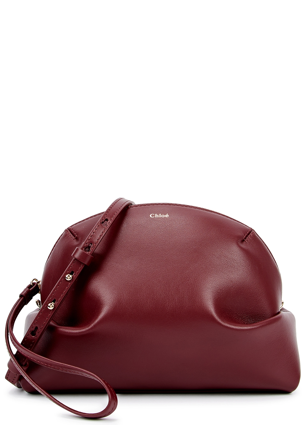 Chloé Judy small burgundy leather cross-body bag - Harvey Nichols