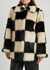 Nani monochrome checked faux fur jacket - Stand Studio