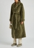 Paula olive belted faux fur coat - Stand Studio