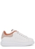 Oversized white shearling-lined leather sneakers - Alexander McQueen