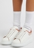 Oversized white shearling-lined leather sneakers - Alexander McQueen