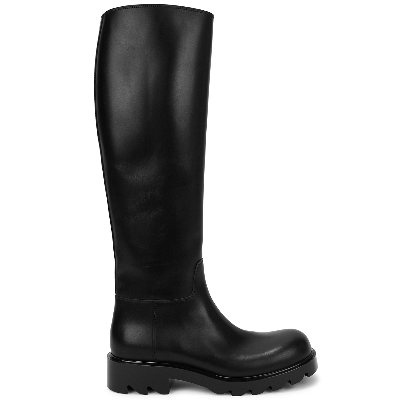 Bottega Veneta Strut Black Leather Knee-high Boots - 6