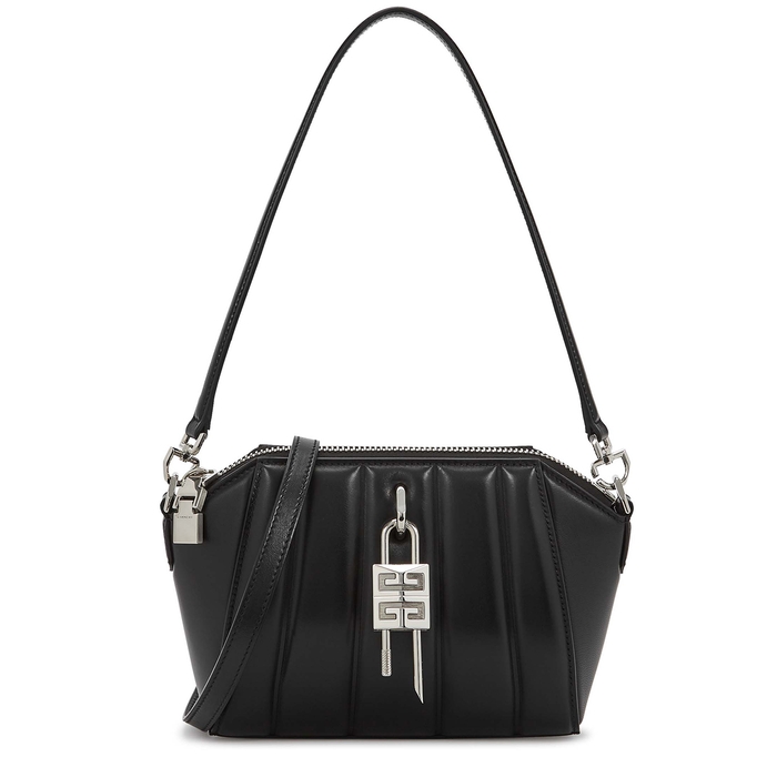 Givenchy Antigona Lock XS Black Leather Cross-body Bag