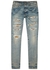Thrasher blue distressed skinny jeans - Amiri