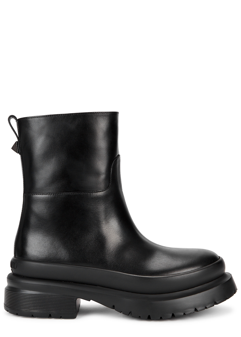Valentino Garavani black leather combat boots