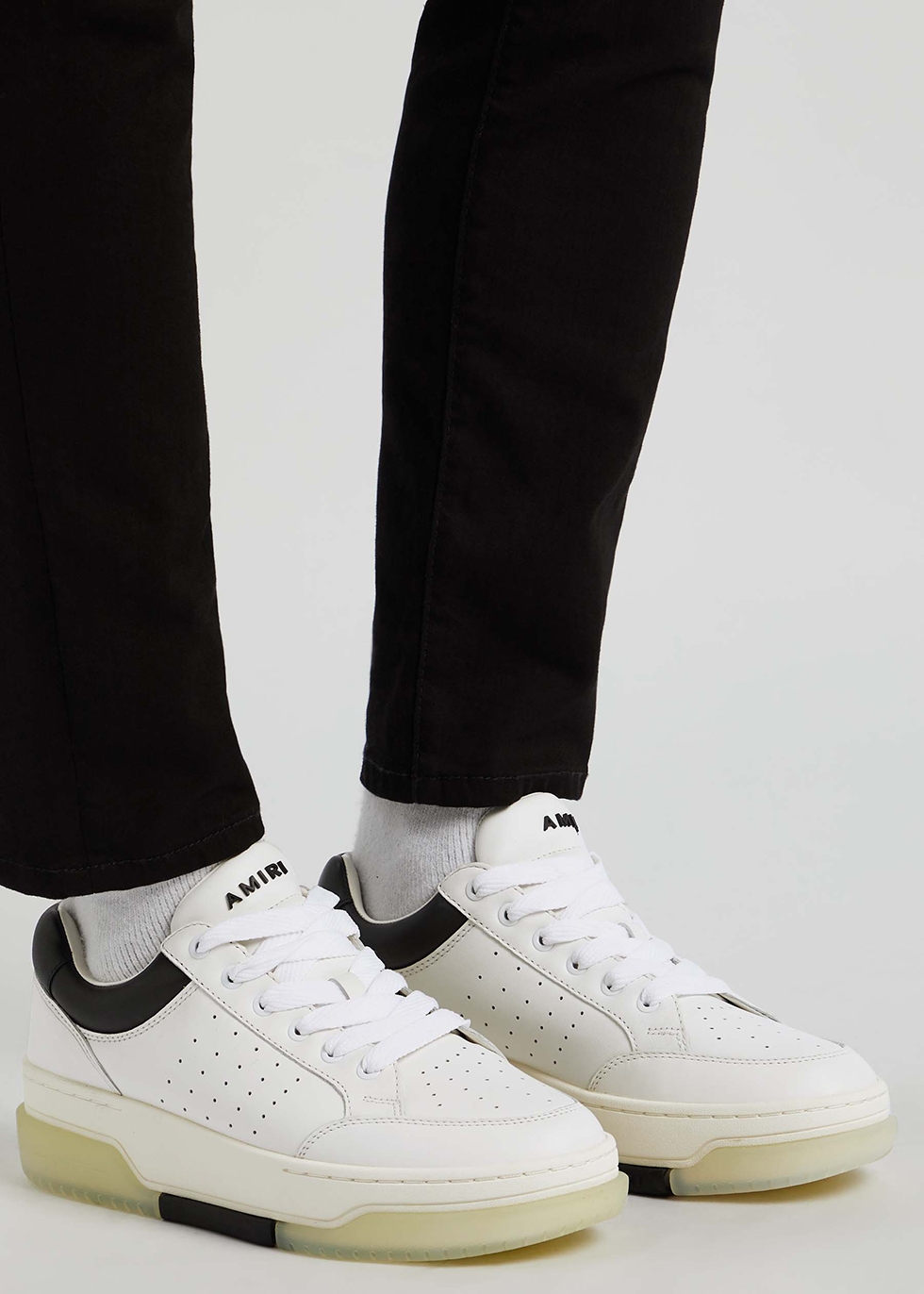 Amiri Stadium white leather sneakers - Harvey Nichols