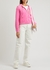 X Barbie pink hooded velour sweatshirt - Balmain